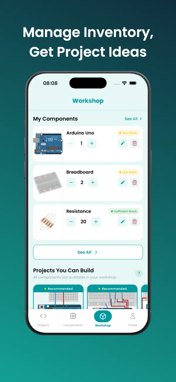 Workshop: manage your inventory and get project ideas